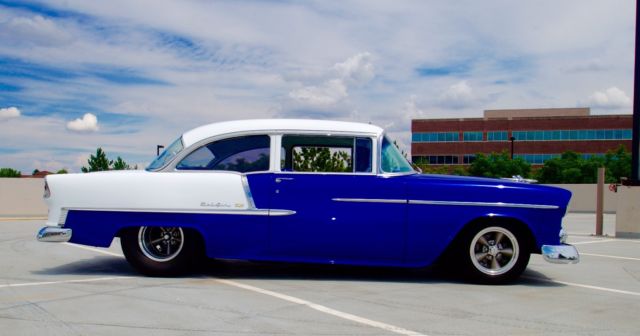 1955 Blue Chevrolet Bel Air/150/210 Coupe
