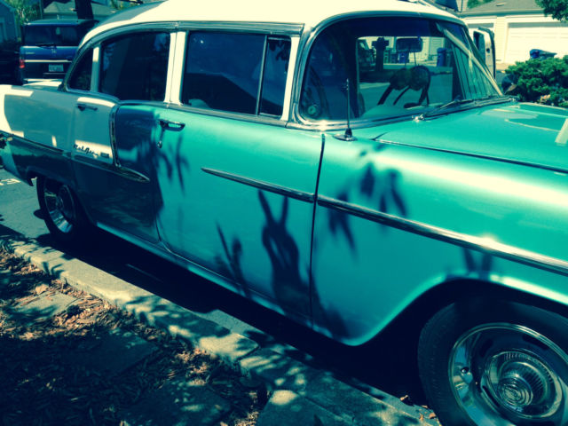 1955 TURQ. & IVORY Chevrolet Bel Air/150/210 Sedan 4 DOOR