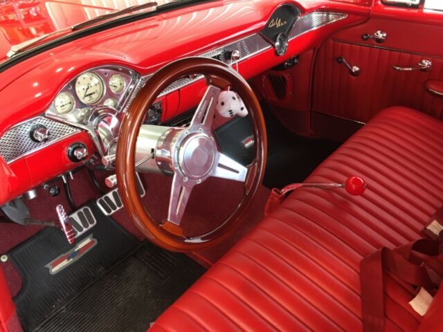1955 Red Chevrolet Bel Air/150/210 Sedan