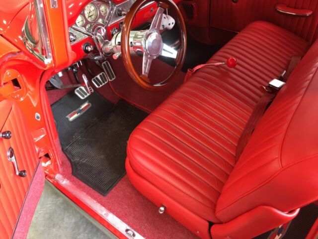 1955 Red Chevrolet Bel Air/150/210 Sedan