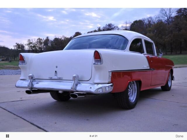 1955 Red Chevrolet Bel Air/150/210 Coupe