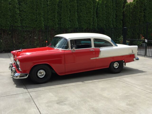 1955 Red Chevrolet Bel Air/150/210 Coupe