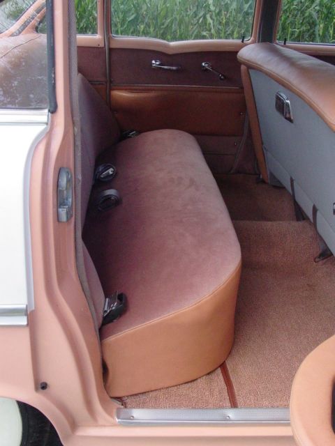 1955 coral and white Chevrolet Bel Air/150/210 Sedan