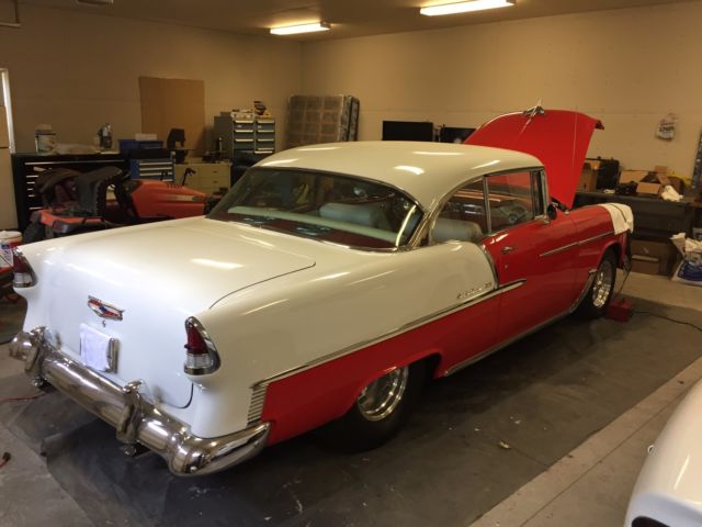 1955 Red & White Chevrolet Bel Air/150/210 2 Door Hard top