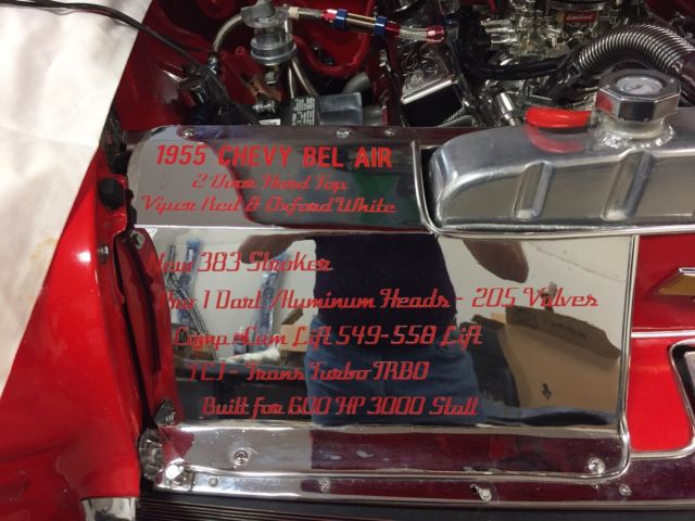1955 Red & White Chevrolet Bel Air/150/210 2 Door Hard top