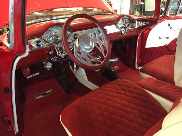 1955 Red & White Chevrolet Bel Air/150/210 2 Door Hard top