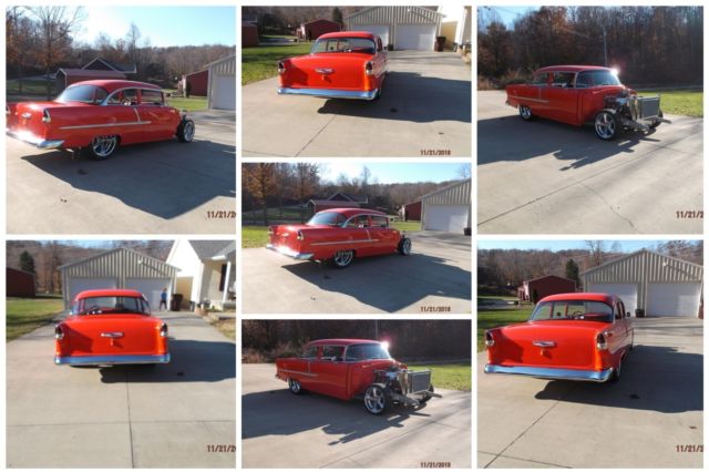 1955 hugger orange Chevrolet Bel Air/150/210 Sedan