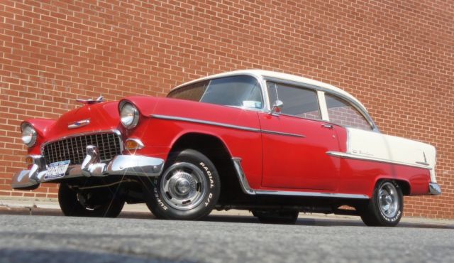 1955 Red & Cream White 2 tone original matching Chevrolet Bel Air/150/210 Coupe