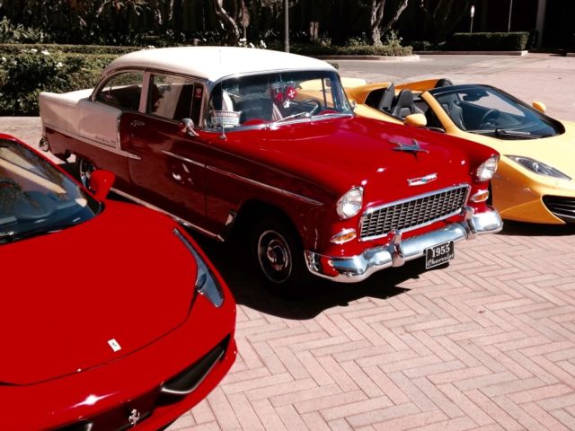 1955 Red & Cream White 2 tone original matching Chevrolet Bel Air/150/210 Coupe