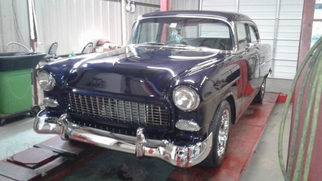 1955 Blue Chevrolet Bel Air/150/210 Coupe