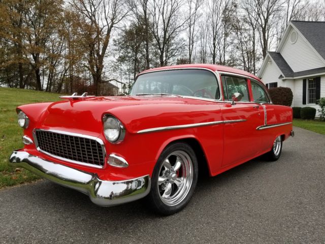 1955 Red Chevrolet Bel Air/150/210
