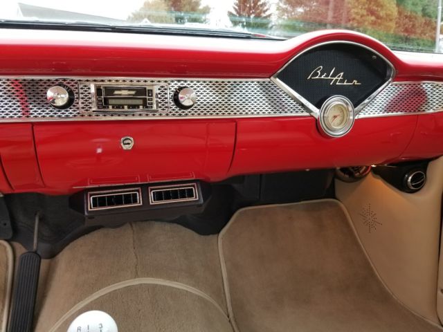 1955 Red Chevrolet Bel Air/150/210