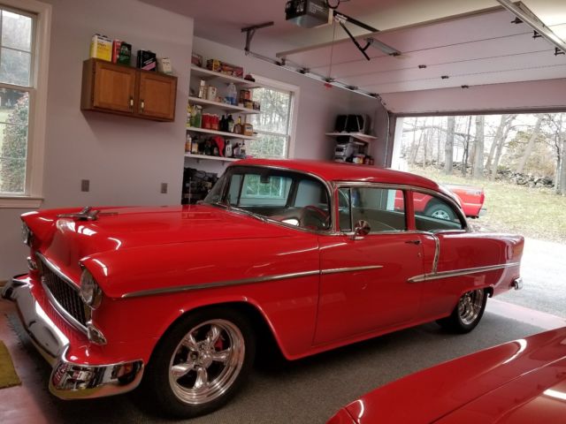 1955 Red Chevrolet Bel Air/150/210