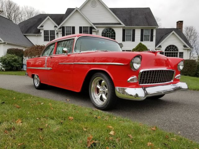 1955 Red Chevrolet Bel Air/150/210