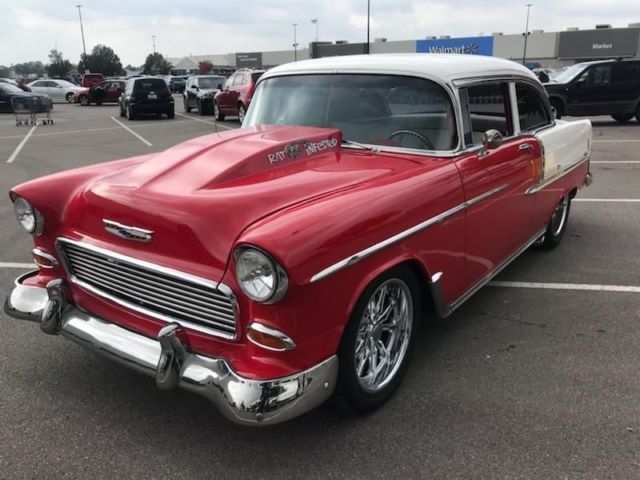 1955 RED AND WHITE Chevrolet Bel Air/150/210 Coupe