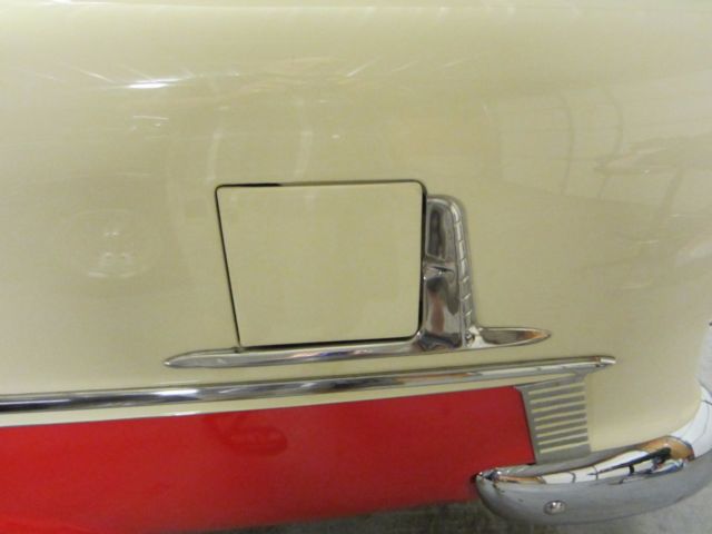 1955 red  and white Chevrolet Bel Air/150/210 Coupe