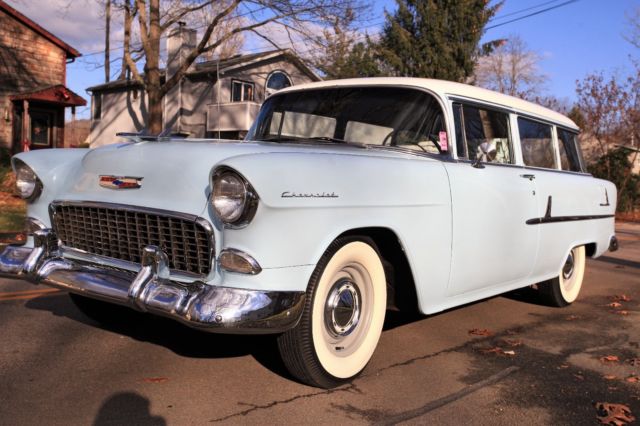 1955 Blue Chevrolet Bel Air/150/210 Wagon