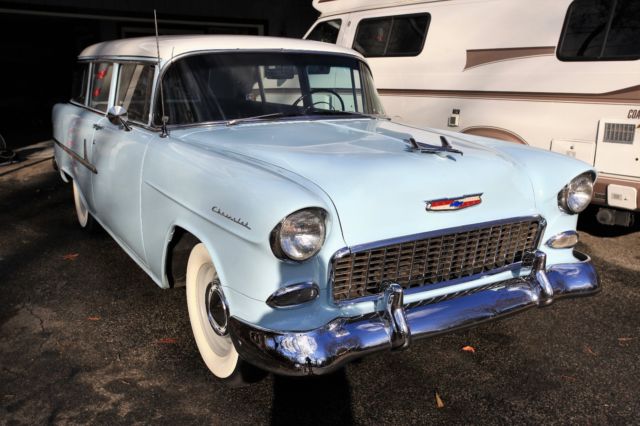 1955 Blue Chevrolet Bel Air/150/210 Wagon