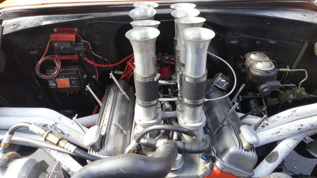 1955 orange Chevrolet Bel Air/150/210 Coupe