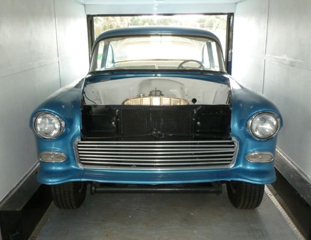 1955 Blue Chevrolet Bel Air/150/210 Sedan