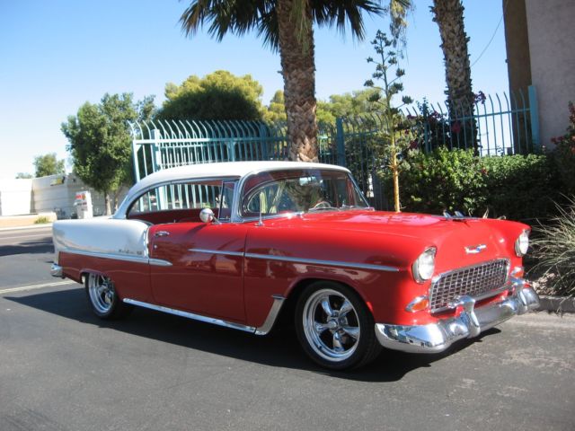 1955 Red Chevrolet Bel Air/150/210 Coupe