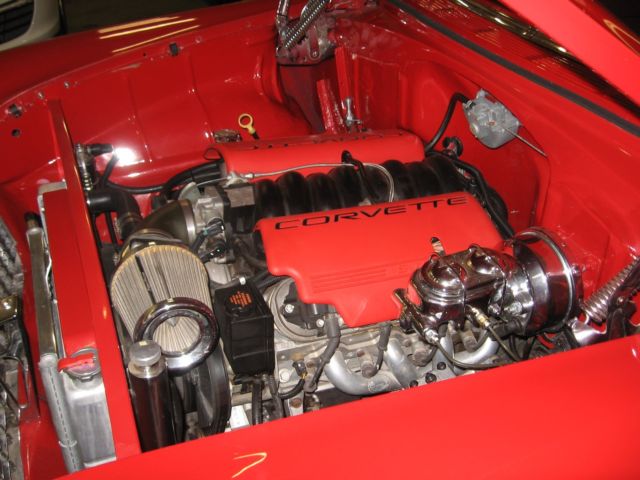 1955 Red Chevrolet Bel Air/150/210 Coupe