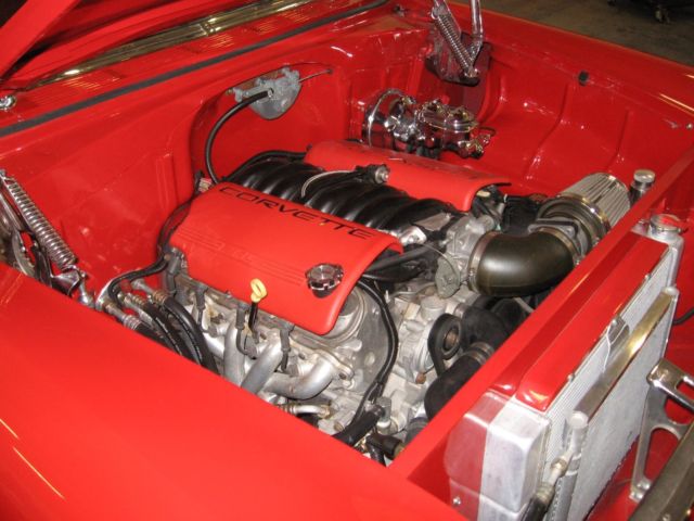 1955 Red Chevrolet Bel Air/150/210 Coupe