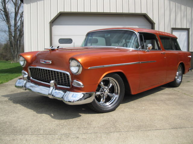 1955 Orange copper metallic Chevrolet Nomad 2 door wagon