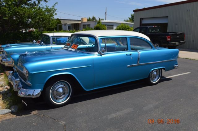 1955 Blue Chevrolet Bel Air/150/210 Coupe