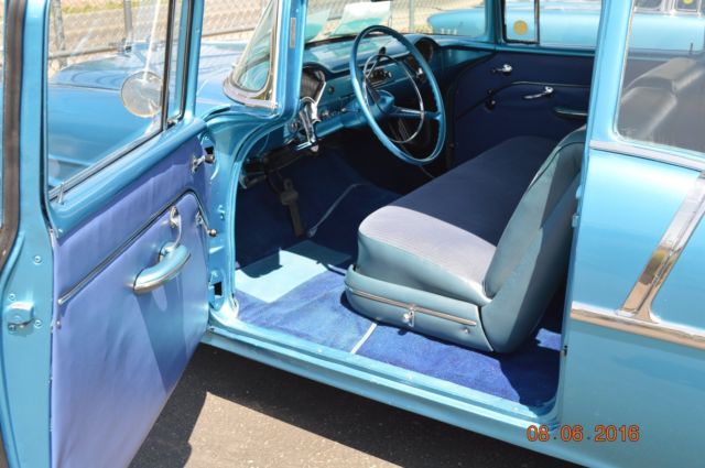 1955 Blue Chevrolet Bel Air/150/210 Coupe