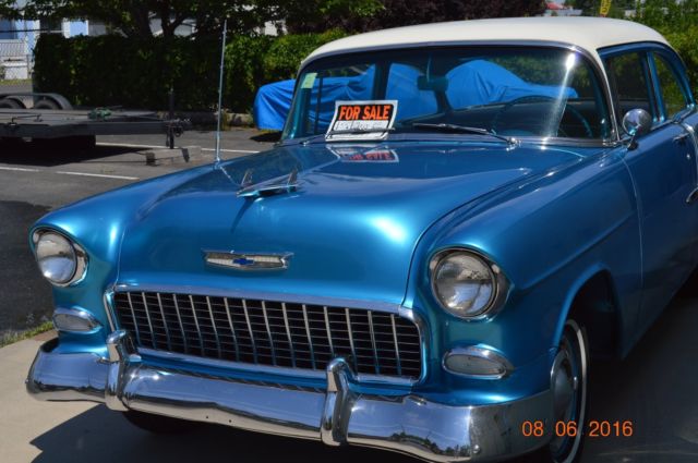 1955 Blue Chevrolet Bel Air/150/210 Coupe