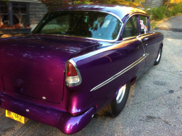 1955 Purple Chevrolet Bel Air/150/210 Two door sedan