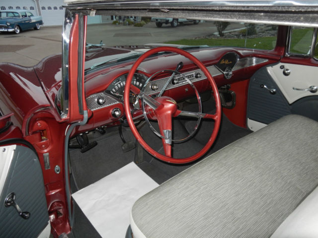 1955 Burgundy Chevrolet Bel Air/150/210 Coupe