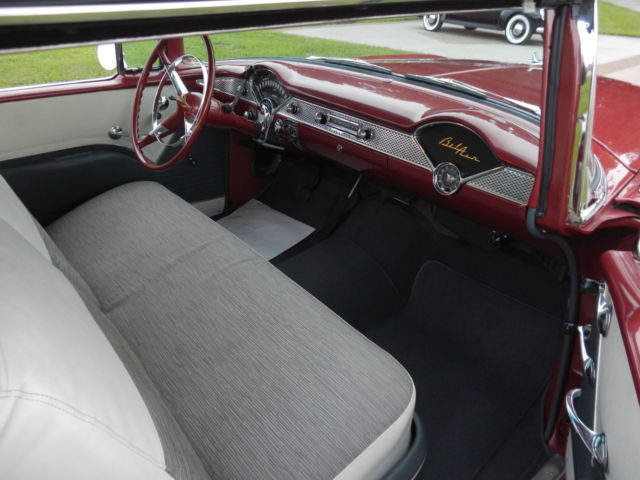 1955 Burgundy Chevrolet Bel Air/150/210 Coupe