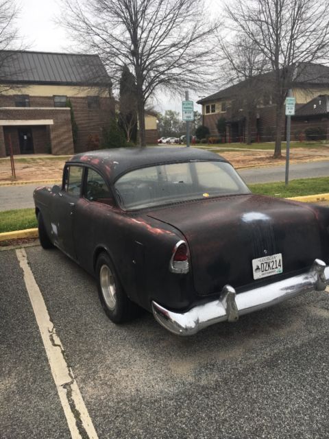 1955 Black Chevrolet Bel Air/150/210 Coupe