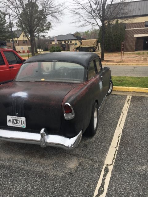 1955 Black Chevrolet Bel Air/150/210 Coupe