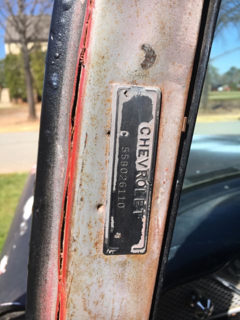 1955 Black Chevrolet Bel Air/150/210 Coupe