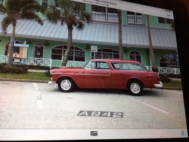 1955 Electic red Chevrolet Nomad Wagon
