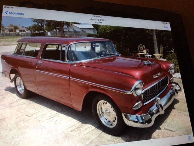 1955 Electic red Chevrolet Nomad Wagon