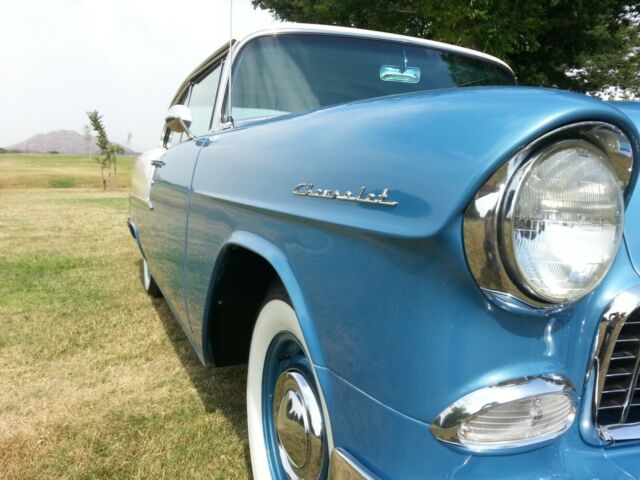 1955 Blue /  white Chevrolet Bel Air/150/210 Coupe