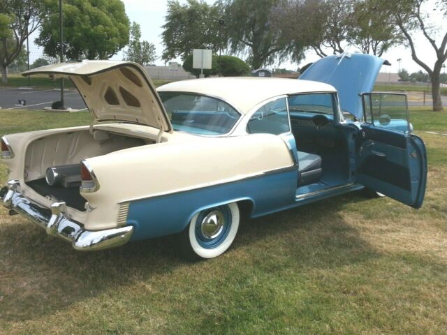 1955 Blue /  white Chevrolet Bel Air/150/210 Coupe