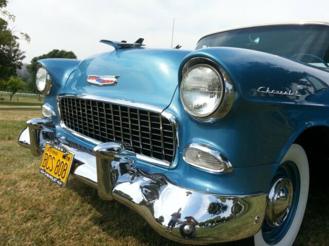 1955 Blue /  white Chevrolet Bel Air/150/210 Coupe