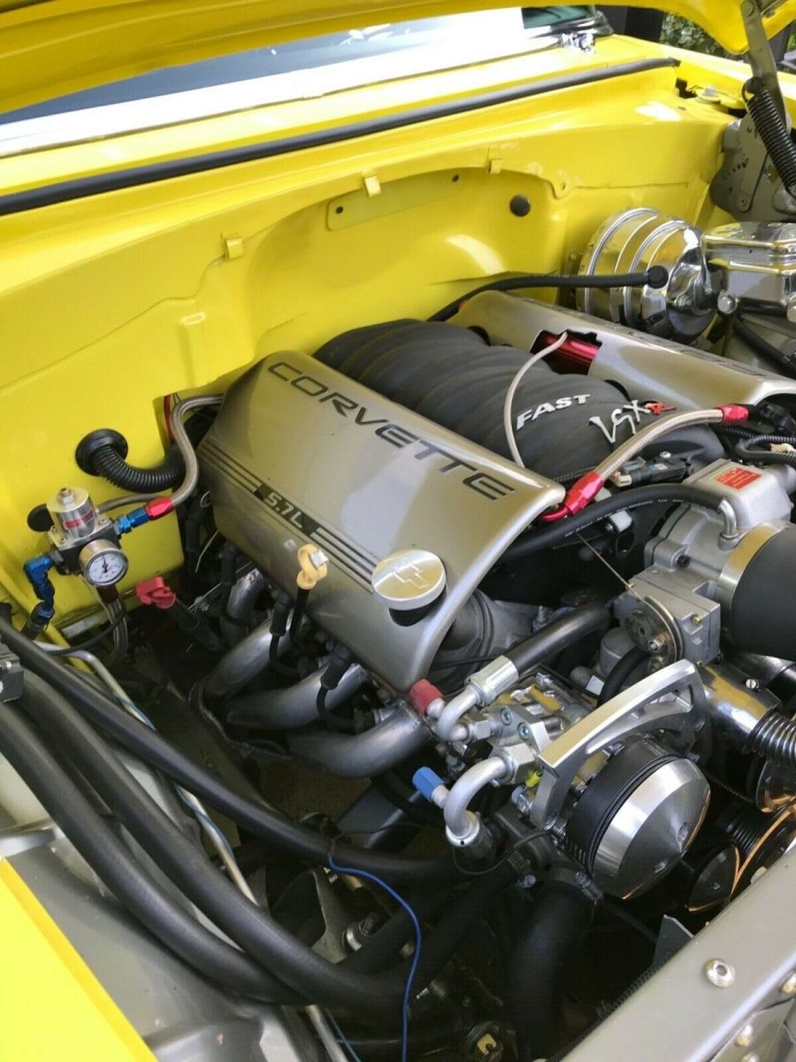 1955 Yellow Chevrolet Bel Air/150/210 Sedan