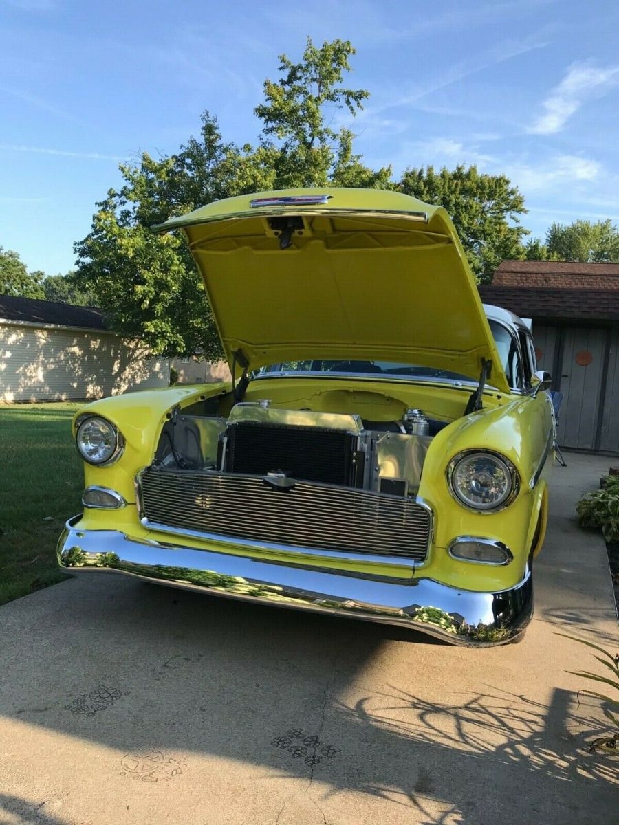 1955 Yellow Chevrolet Bel Air/150/210 Sedan