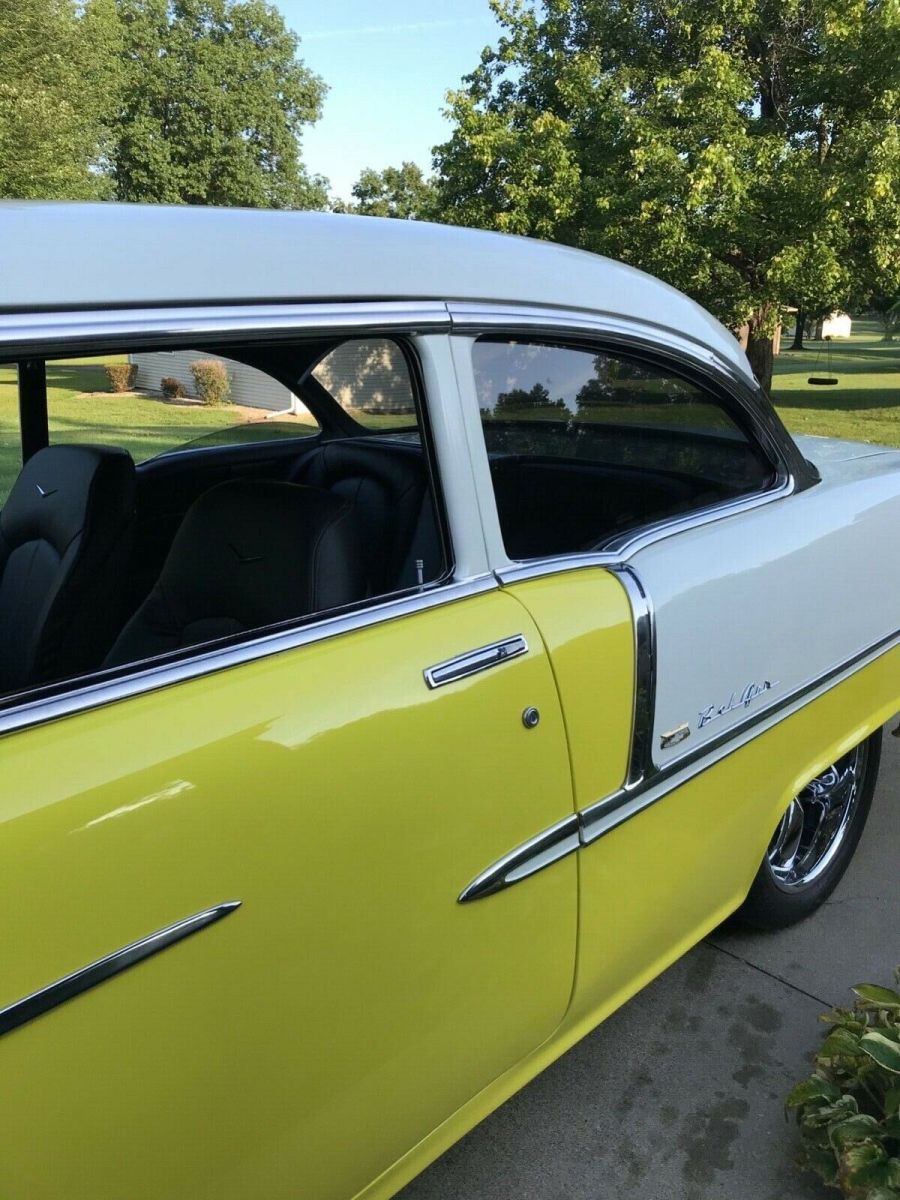 1955 Yellow Chevrolet Bel Air/150/210 Sedan