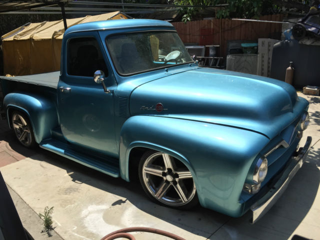 1955 Blue Ford F-100 Crew Cab Pickup