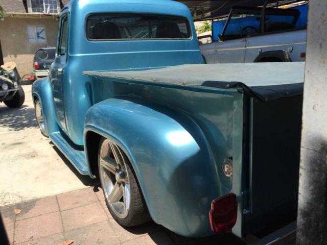 1955 Blue Ford F-100 Crew Cab Pickup
