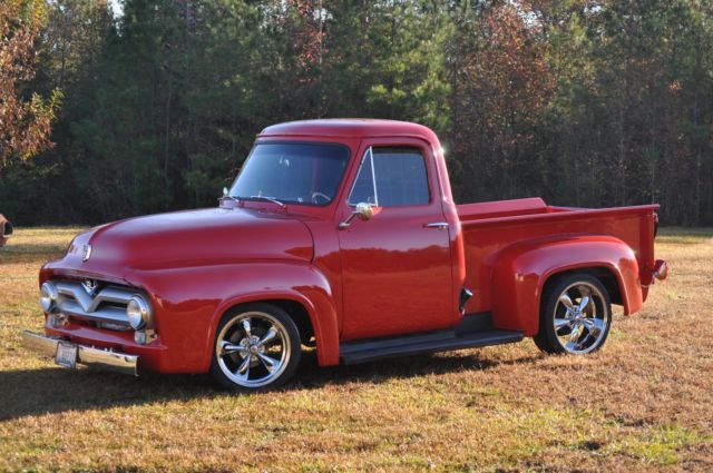 1955 Purple Ford F-100 Standard Cab Pickup