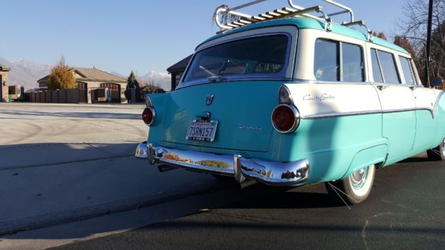 1955 Teal Ford Country Sedan Wagon
