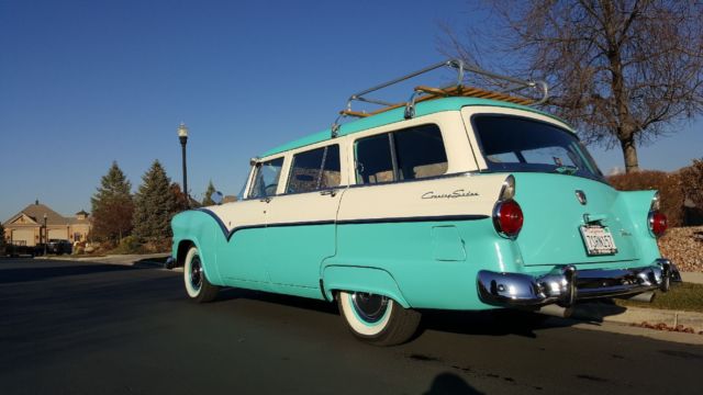 1955 Teal Ford Country Sedan Wagon